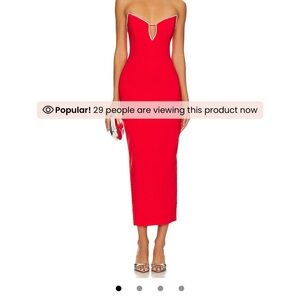 Red Runaway the Label Midi dress Size Medium. Worn once to dinner